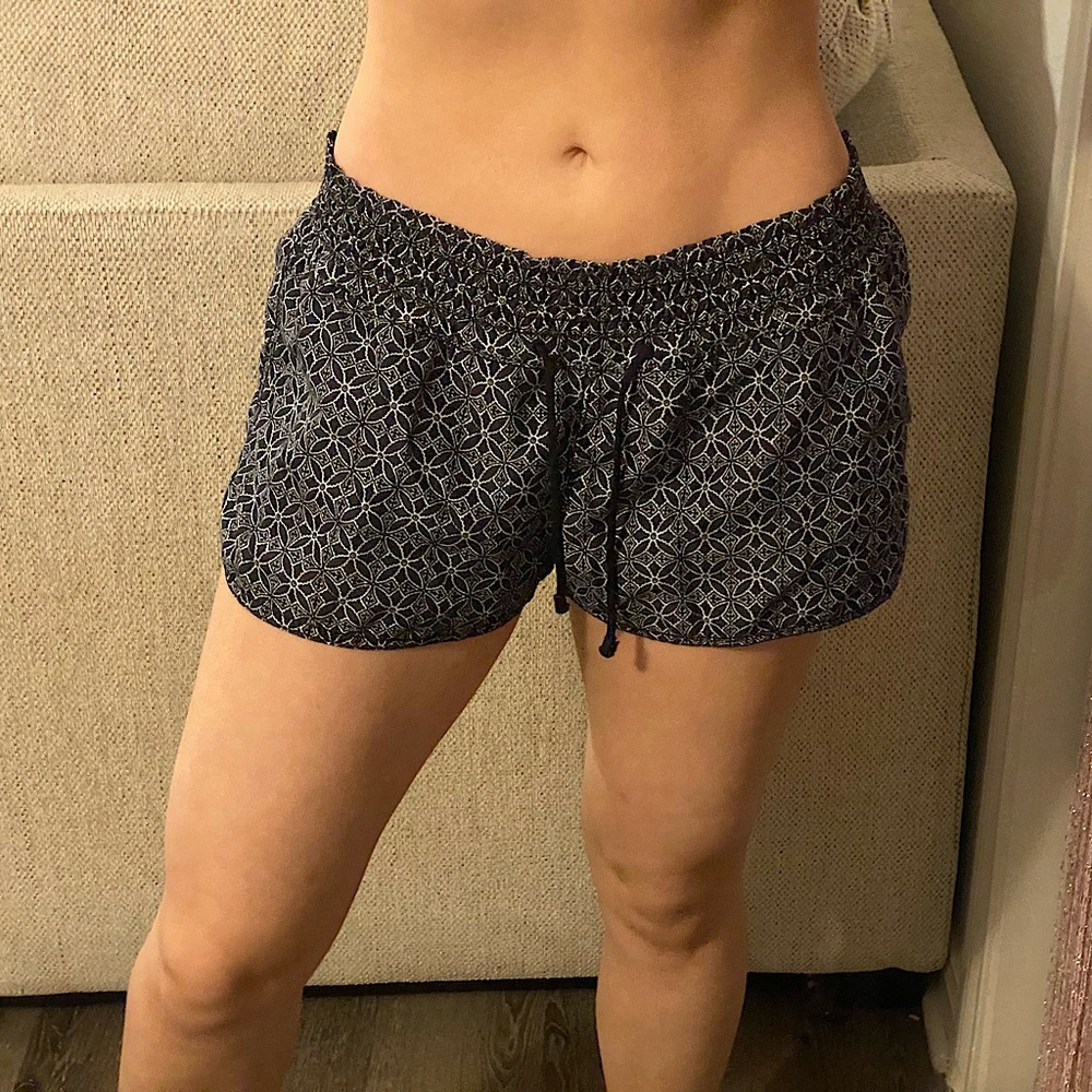 black & white shorts